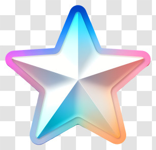Icon - Shiny Gradient Star Icon Transparent PNG