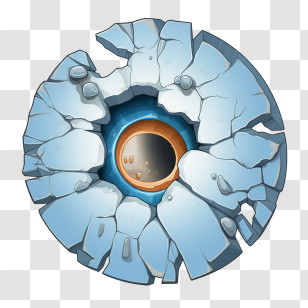 Bullet Hole - Cracked Ice With Hole Transparent PNG