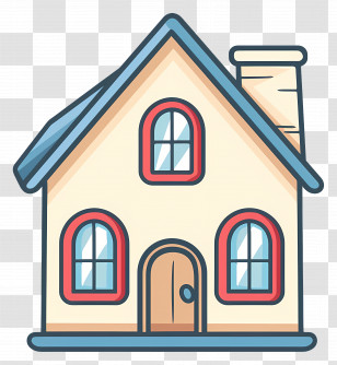 Cute House - Adorable Cartoon House Illustration Transparent PNG