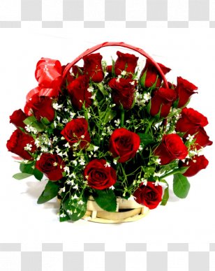 Flower Bouquet Cut Flowers Basket Delivery - Wicker Transparent PNG