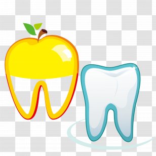 Tooth Euclidean Vector Clip Art - Flower - Hand-drawn Cartoon Teeth Transparent PNG
