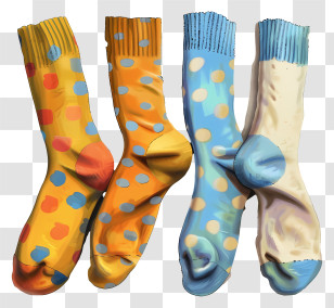 Lots Of Socks - Colorful Polka Dot Socks Collection Transparent PNG