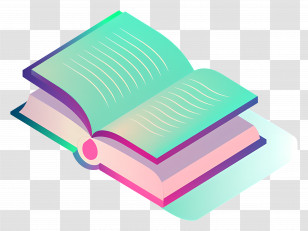 Book Logo - Open Book Illustration In Colorful Style Transparent PNG