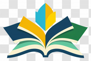 Book Logo - Open Book With Colorful Pages Transparent PNG