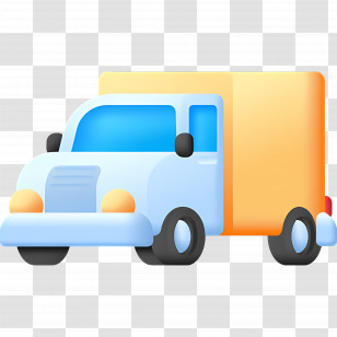 Delivery Truck - Cute Delivery Truck Illustration Transparent PNG