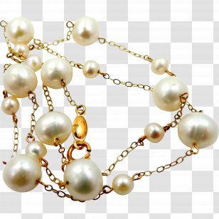 Cultured Freshwater Pearls Necklace Pearl Jewellery - Gold Transparent PNG