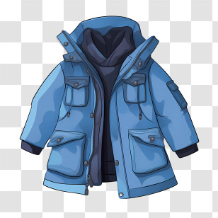 Winter Coat - Blue Winter Jacket Transparent PNG