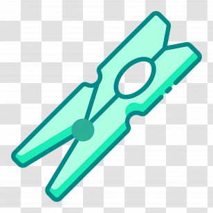 Clothes Peg - Green Clothespin For Laundry Transparent PNG