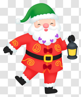 Christmas Santa Claus - Santa Claus With Green Hat Transparent PNG