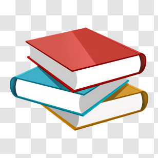 Books - Stack Of Colorful Books Illustration Transparent PNG