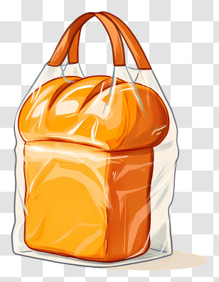 Bread In Plastic Bag - Bread In Plastic Bag Illustration Transparent PNG