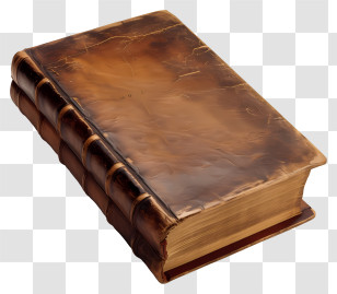 Vintage Book - Old Leather-Bound Antique Book Transparent PNG