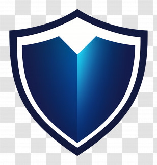 Cyber Security - Blue Shield Symbol Transparent PNG