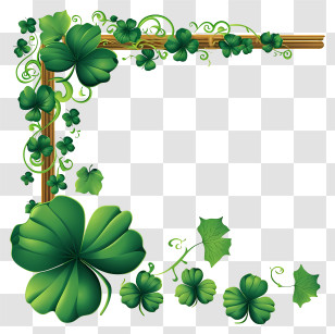 Vector Draw Design - Clover Frame Decoration Transparent PNG