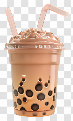 Boba Drink - Delicious Bubble Tea With Pearls Illustration Transparent PNG