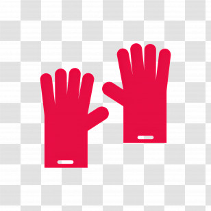 Gloves - Pair Of Red Gloves Transparent PNG