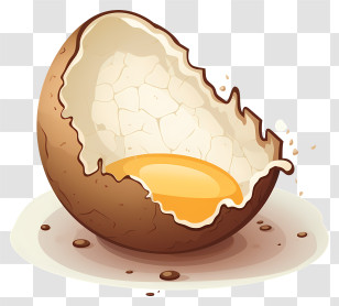 Broken Eggshell - Cracked Egg With Yolk Illustration Transparent PNG