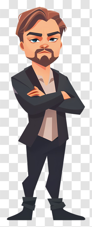 Leonardo Dicaprio - Confident Man In Suit Transparent PNG