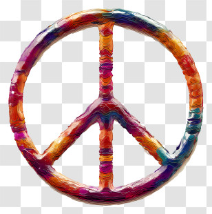 Peace Symbol - Colorful Peace Symbol Transparent PNG