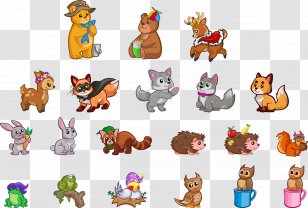 Deer Rabbit Child Paper Model Clip Art - Animal Transparent PNG