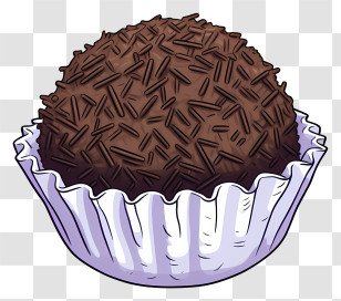 Chocolate Cake - Chocolate Truffle With Sprinkles Transparent PNG