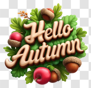 Hello Autumn - Hello Autumn Seasonal Badge Transparent PNG