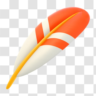 Feather - Colorful Orange And White Feather Transparent PNG