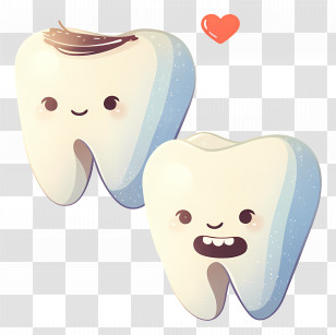 Cute Teeth - Adorable Cartoon Teeth Illustrations For Dental Care Transparent PNG