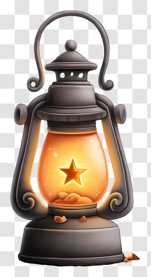 Lantern Light - Glowing Lantern With Star Inside Transparent PNG