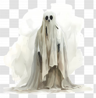 Ghost - Spooky Ghost In A Sheet Transparent PNG