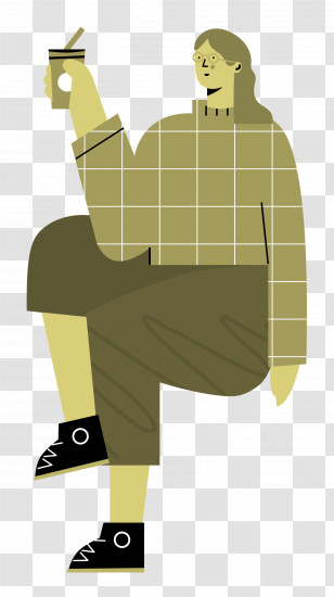 Cartoon Drawing Sitting Silhouette Transparent PNG