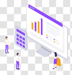 Data Analysis - Isometric E-Commerce Illustration Transparent PNG