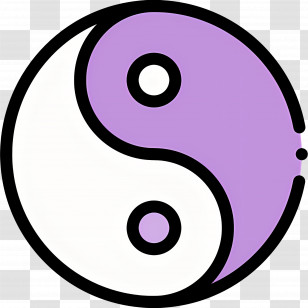 Yin Yang - Purple-Shaded Yin-Yang Symbol Transparent PNG