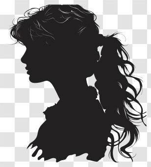 Decal Taylor Swift Silhouette - Silhouette Of A Woman With Ponytail Transparent PNG