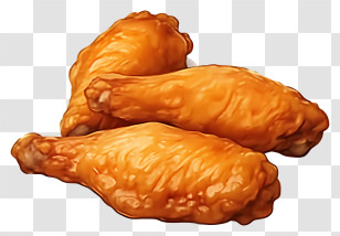 Chicken Wings - Fried Chicken Legs In Crispy Coating Transparent PNG