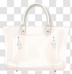 White Handbag - Elegant White Handbag Transparent PNG