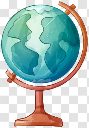 Globe - Illustrated World Globe For Education Transparent PNG
