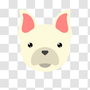 Dog - Cute Dog Face Illustration Transparent PNG