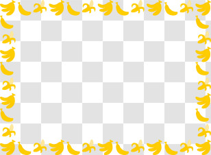 Fruit Frame - Fun Banana-Themed Decorative Border Design Transparent PNG