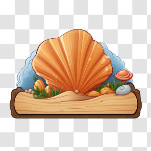 Seashell - Seashell With Ocean Background Transparent PNG