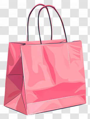 Pink Paper Bag - Pink Shopping Bag Illustration Transparent PNG