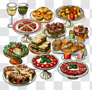 Italian Cuisine - Assorted Dishes And Meals Transparent PNG
