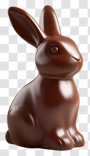 Chocolate Bunny - Dark Chocolate Bunny For Easter Transparent PNG