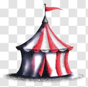 Vintage Circus Tent - Red Striped Circus Tent Transparent PNG