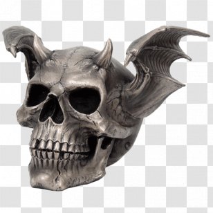 Skull Horn Skeleton Figurine Bone Transparent PNG