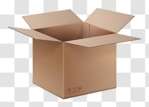 Box Mockup - Open Cardboard Box For Packing Transparent PNG