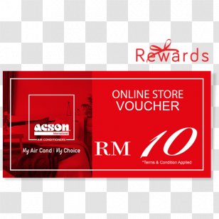 Voucher Online Shopping Acson Gift Card Air Conditioning - Banner - Cond Transparent PNG