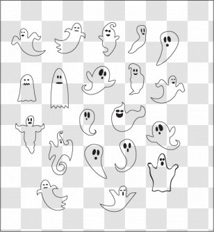 Halloween Ghostimps Paper Clip Art - Body Jewelry - A Variety Of Cute Ghost Design Transparent PNG