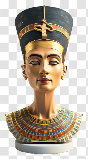 Bust Of Nefertiti - Bust Of Ancient Egyptian Queen Transparent PNG