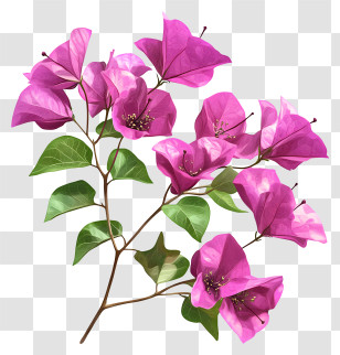 Bougainvillea Flower - Pink Bougainvillea Flowers Transparent PNG